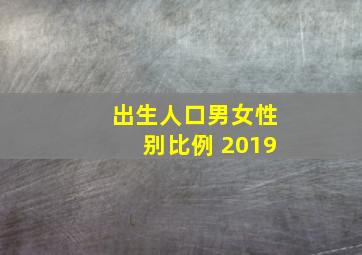 出生人口男女性别比例 2019